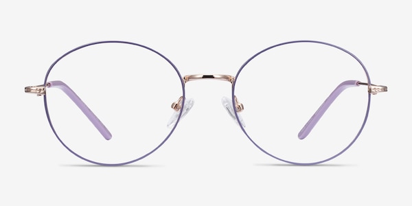 Arbus Purple & Gold Metal Eyeglass Frames
