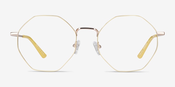 Altar Yellow & Gold Metal Eyeglass Frames