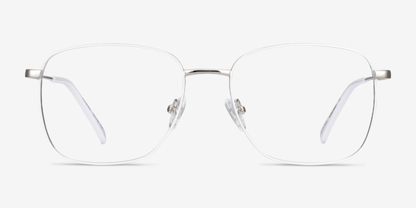 Kusama White & Silver Metal Eyeglass Frames