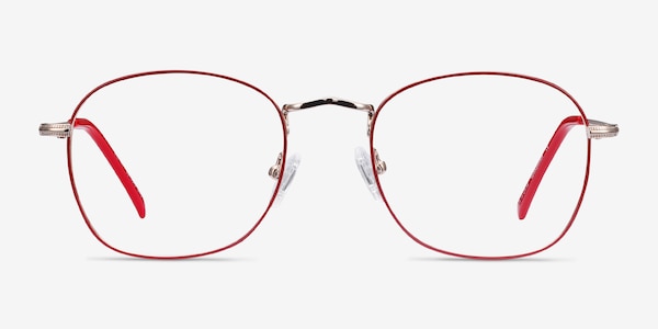Keith Red & Gold Metal Eyeglass Frames