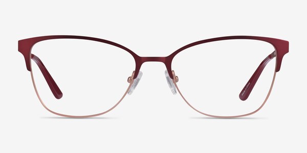 Marlena Burgundy Rose Gold Metal Eyeglass Frames