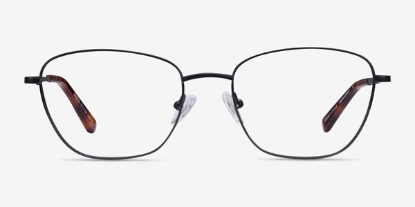 Ingrid Shiny Black Métal Montures de Lunette de vue