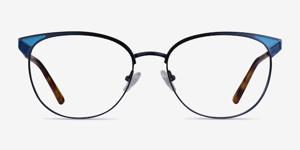 Niki Blue Metal Eyeglass Frames