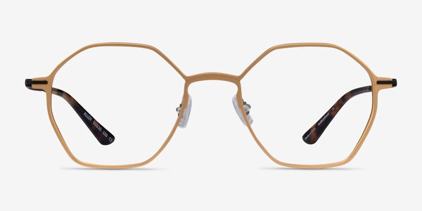 Alloy Gold & Black Aluminium-alloy Eyeglass Frames