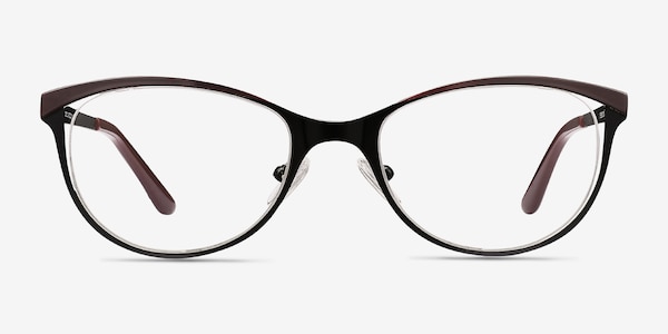 Deco Black Red Métal Montures de Lunette de vue