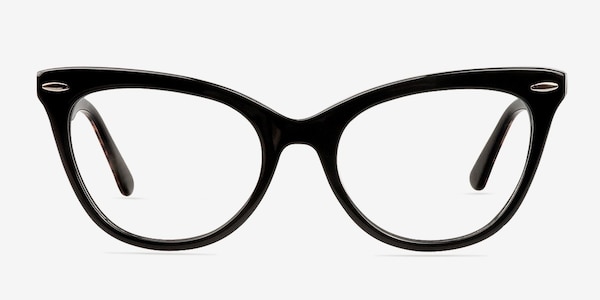 Anika Noir Acétate Montures de Lunette de vue