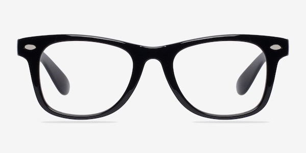 Atlee Black Plastic Eyeglass Frames