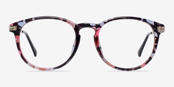 Muse Blue Floral Plastic-metal Montures de Lunette de vue