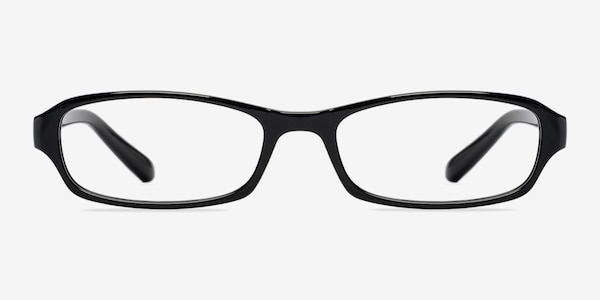 Adept Black Plastic Eyeglass Frames