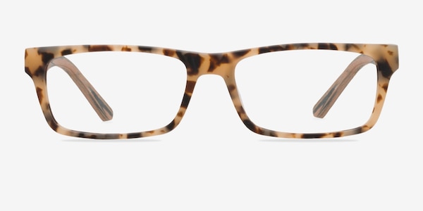 Cambridge Matte Tortoise Wood-texture Eyeglass Frames