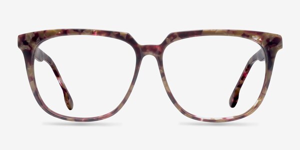 Capucine Red Floral Acétate Montures de Lunette de vue