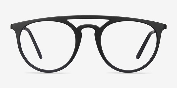 Fiasco Matte Black Plastic Eyeglass Frames
