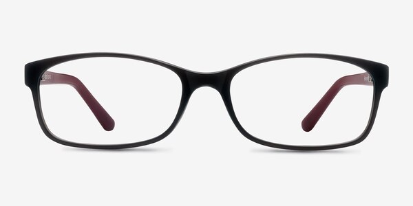Beads Matte Gray Plastic Eyeglass Frames