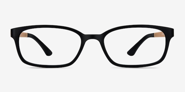 Clover Black & Apricot Plastic Eyeglass Frames