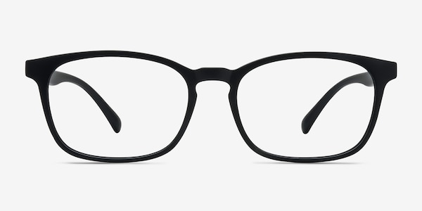 Forest Matte Black Plastic Eyeglass Frames