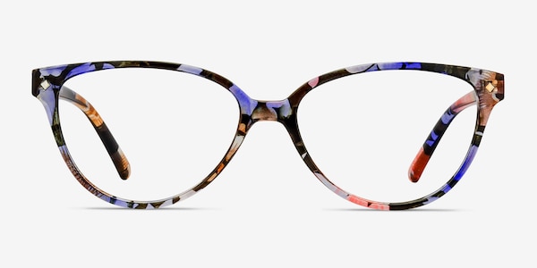 Dame Pink Floral Plastic Eyeglass Frames