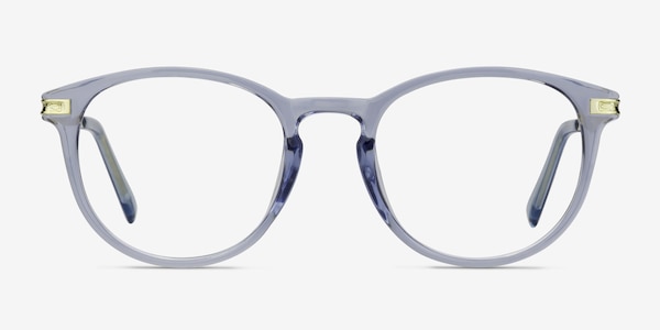 Daphne Clear Blue Plastic-metal Eyeglass Frames