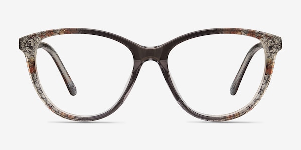 Lancet Clear Floral Acetate Eyeglass Frames