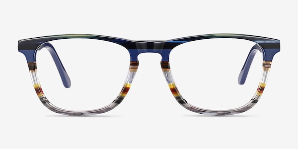 Prelude Blue Striped Acetate Eyeglass Frames