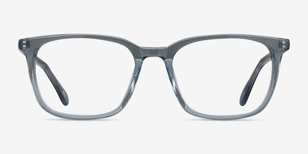 Etched Clear Blue Acetate Eyeglass Frames
