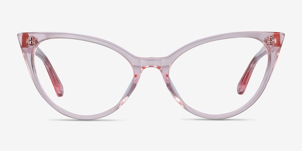 Quartet Clear Pink Acetate Eyeglass Frames