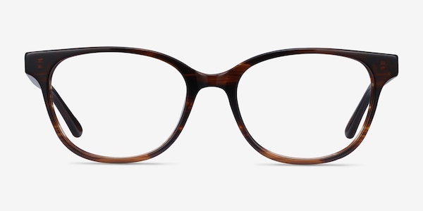Patra Brown Striped Acetate Eyeglass Frames