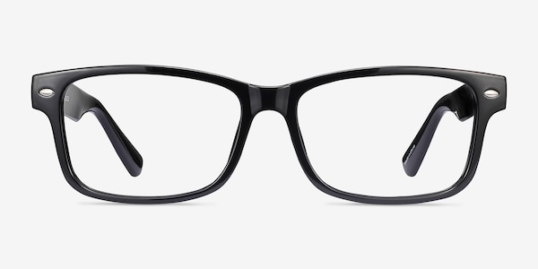 Persisto Black Plastic Eyeglass Frames