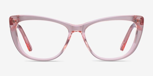 Charlotte Clear Pink Acétate Montures de Lunette de vue