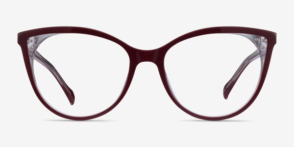 Bijou Burgundy Acétate Montures de Lunette de vue
