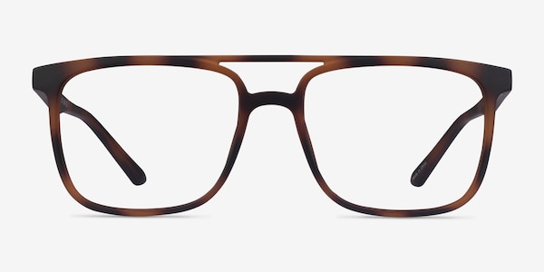 Between Matte Tortoise Plastic Eyeglass Frames