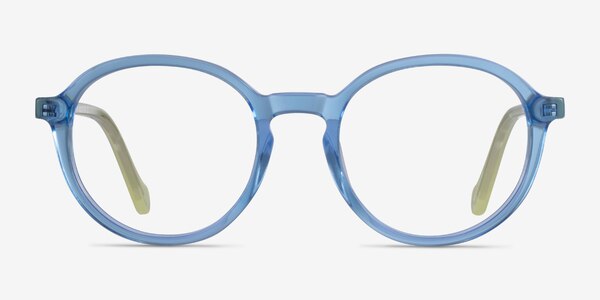 Happy Clear Blue Green Acetate Eyeglass Frames
