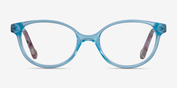 Grenadine Clear Blue Floral Acetate Eyeglass Frames