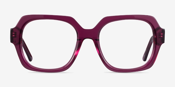 Ellen Clear Purple Acetate Eyeglass Frames