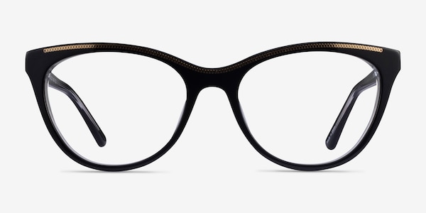 Felicity Black Gold Acetate Eyeglass Frames