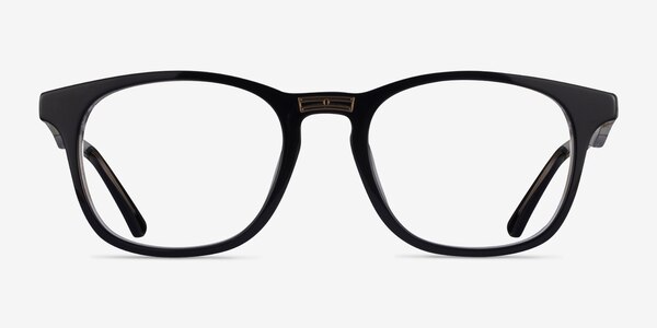 Casting Black Gold Acetate Eyeglass Frames