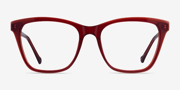 Luminescence Iridescent Red Acetate Eyeglass Frames