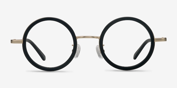 Roaring Black Acetate-metal Eyeglass Frames