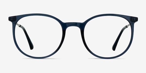 Marilou Clear Cobalt Plastic-metal Eyeglass Frames
