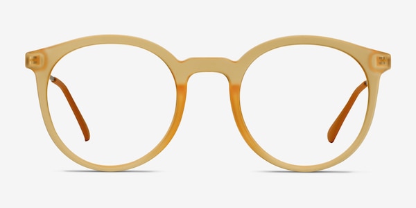 Grin Matte Yellow Plastic-metal Eyeglass Frames