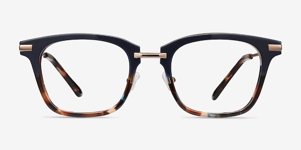 Candela Blue Floral Acetate-metal Montures de Lunette de vue