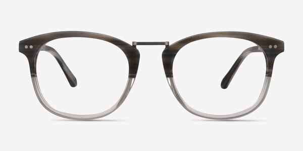 Era Gray Striped Acetate-metal Eyeglass Frames
