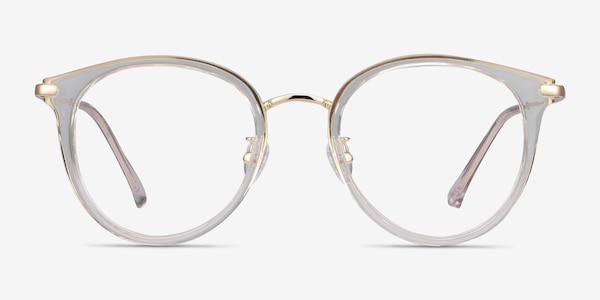 Hollie Transparent Plastic-metal Montures de Lunette de vue