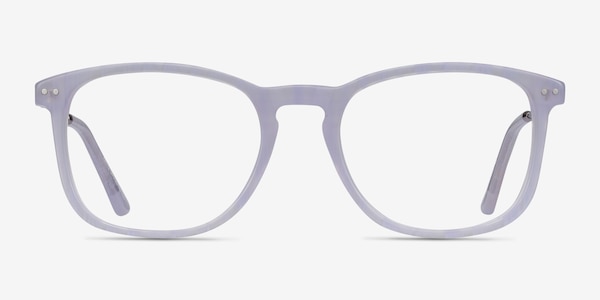 Ratio Purple Striped Acetate-metal Montures de Lunette de vue