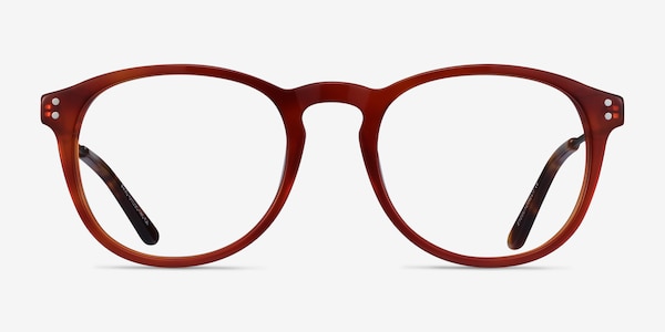 Akio Orange Acetate-metal Montures de Lunette de vue