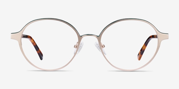 Observer Gold & Tortoise Acetate-metal Eyeglass Frames