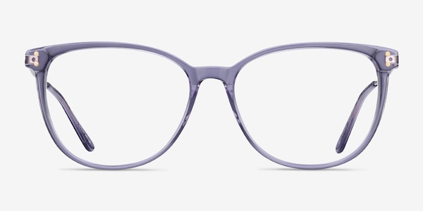 Nebulous Clear Purple Acetate-metal Eyeglass Frames