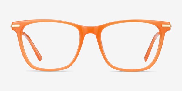 Sebastian Orange Acetate-metal Montures de Lunette de vue