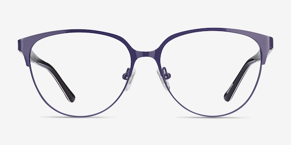 Marigold Purple & Leopard Acetate-metal Montures de Lunette de vue