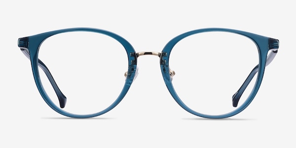 Shelby Teal Acetate-metal Montures de Lunette de vue