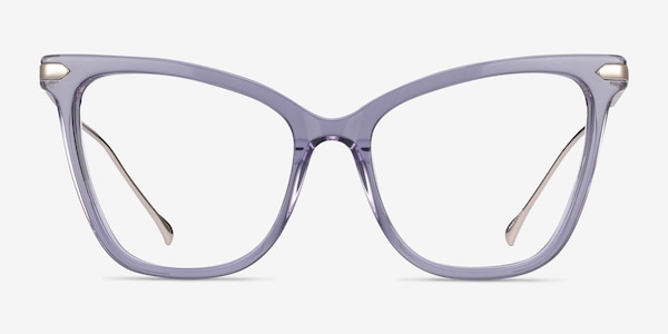 Domy Clear Purple Acetate-metal Eyeglass Frames
